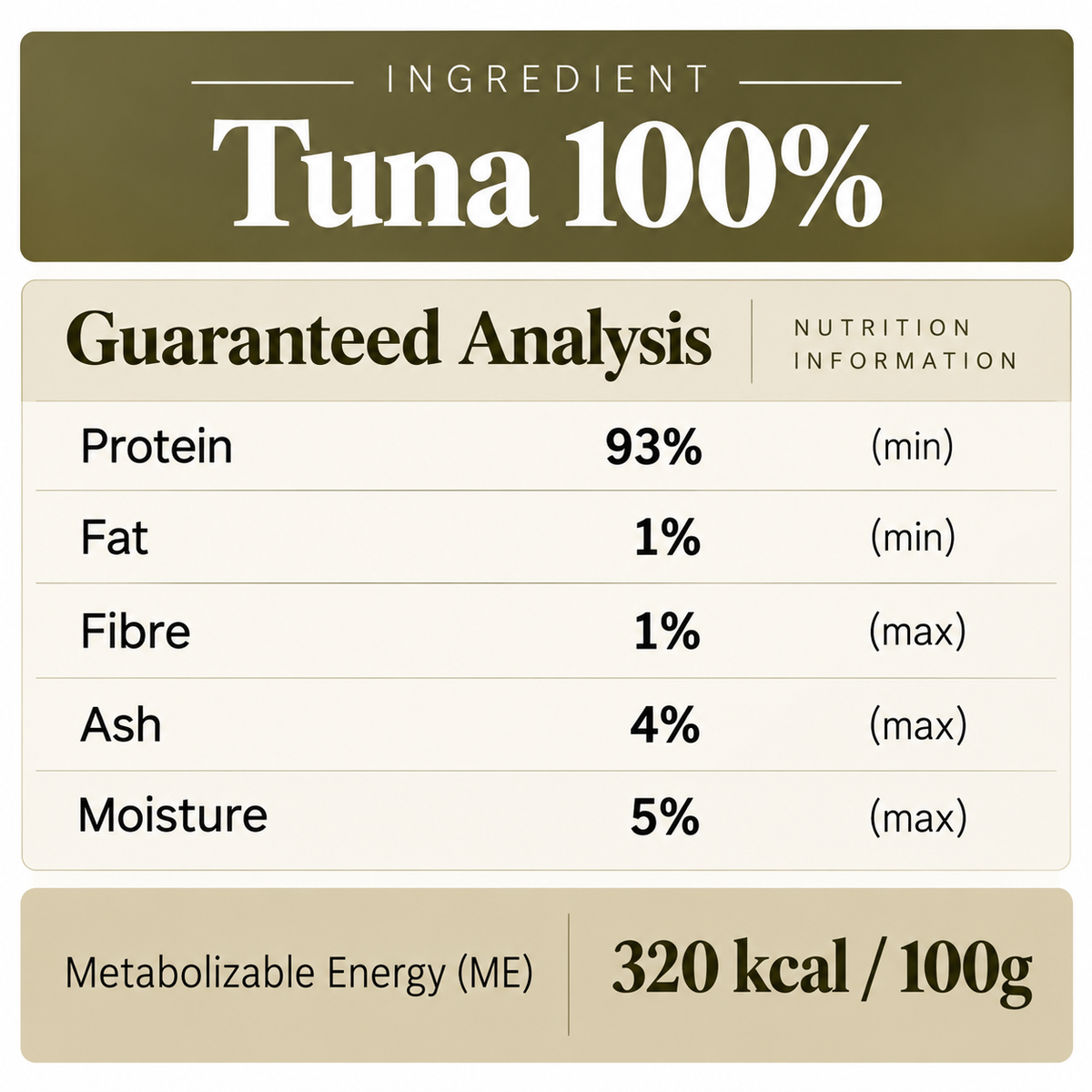 Freeze-dried Pure Meat Snack - Wild Caught Tuna (20g)